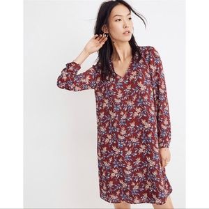 Madewell Button Back Dress in Antique Flora Medium Multicolor Floral